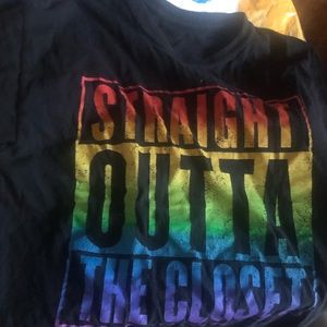 Straight outta the closet funny lgbt shirt